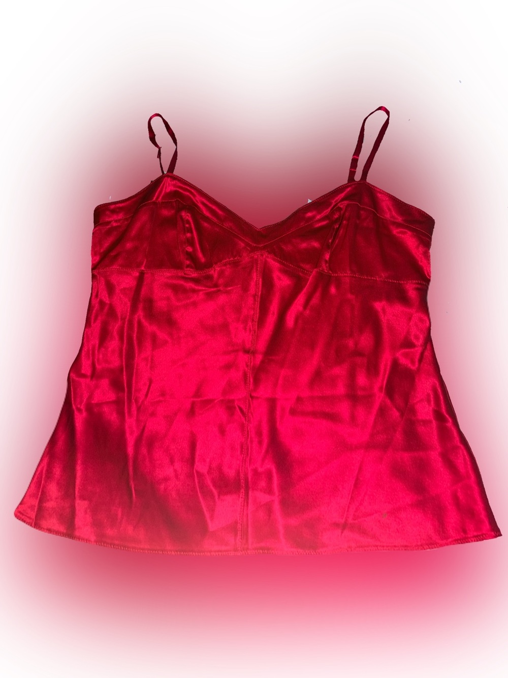 Express Red Satin Camisole with Adjustable Straps